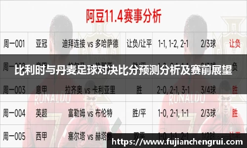 比利时与丹麦足球对决比分预测分析及赛前展望